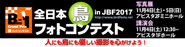 JBF全日本鳥フォトコンテスト2017