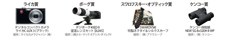 Bird-1グランプリ入賞賞品