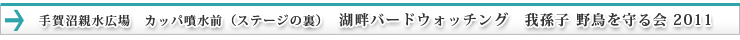�����e���L��@�J�b�p�����O�i�X�e�[�W�̗��j �Δȃo�[�h�E�H�b�`���O�@�䑷�q �쒹������ 2011